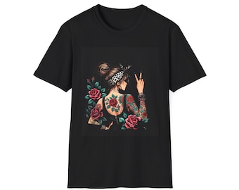 Edgy Floral Graphic Tee