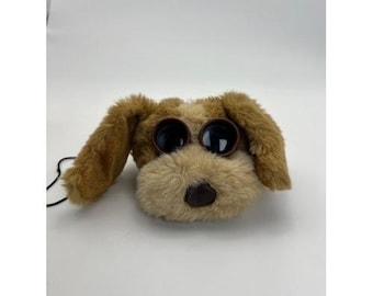 Vintage Plush Dog Binocular Toy Brown Tan Fuzzy Puppy Novelty Binoculars