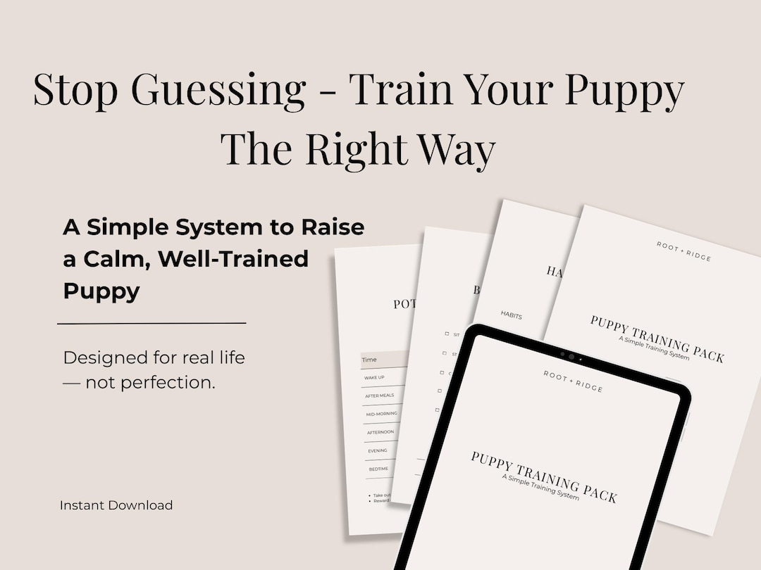 Puppy Training Planner PDF | Dog Training Schedule & Tracker | Potty ...