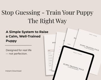 Puppy Training Planner PDF | Dog Training Schedule & Tracker | Potty Training Guide | New Puppy Checklist | Dog Routine Planner