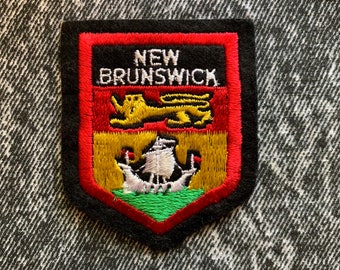New Brunswick- vintage patch - Canada souvenir - provincial patch - New Brunswick, Canada - Fredericton - Moncton