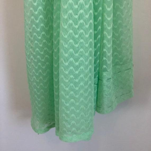 Sheer Green Curtain Vintage Curtain Panel Mint Green Net Etsy
