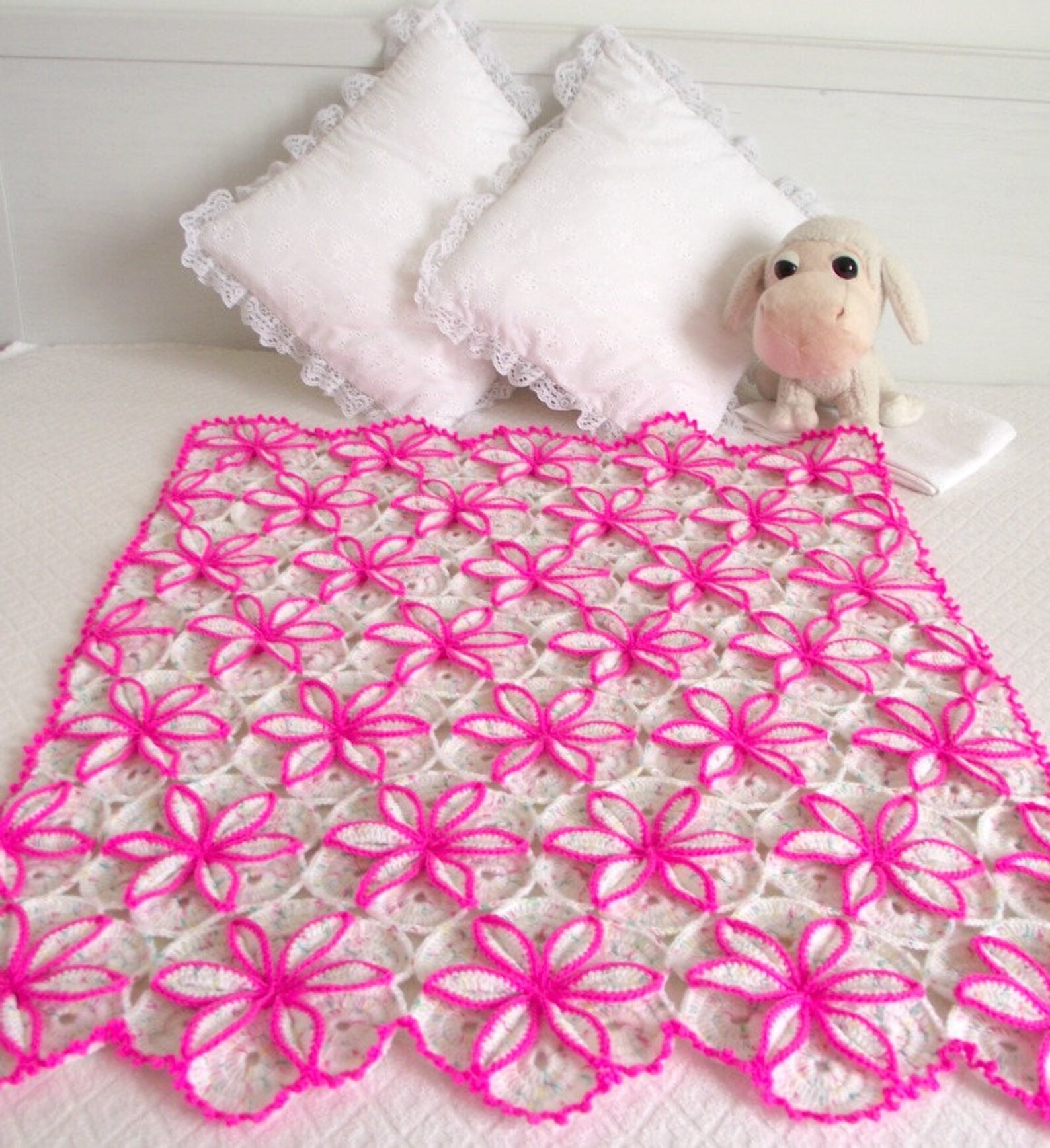 BABY BLANKET Crochet Pattern Flowers Blanket Princessa Blanket Etsy UK