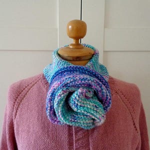 KNITTING PATTERN COWL scarf - Rose Cowl Pattern Instant Download Knitting pattern Instant Download Knitting Tutorial Woman Cowl Pattern