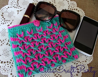 CROCHET BAG PATTERN Fiona Purse Bag crochet purse pattern pdf pattern Instant Download Cosmetic Case Glasses Case Purse Bag Pattern