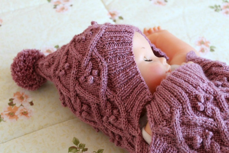 BABY COCOON Knitting Pattern - Eden Cottage Baby Cocoon Pdf Pattern ...