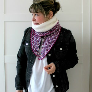 KNITTING SHAWL PATTERN - Andean Feeling Shawl - mosaic knitting, knit shawl pdf pattern easy knitting pattern easy shawl knitting