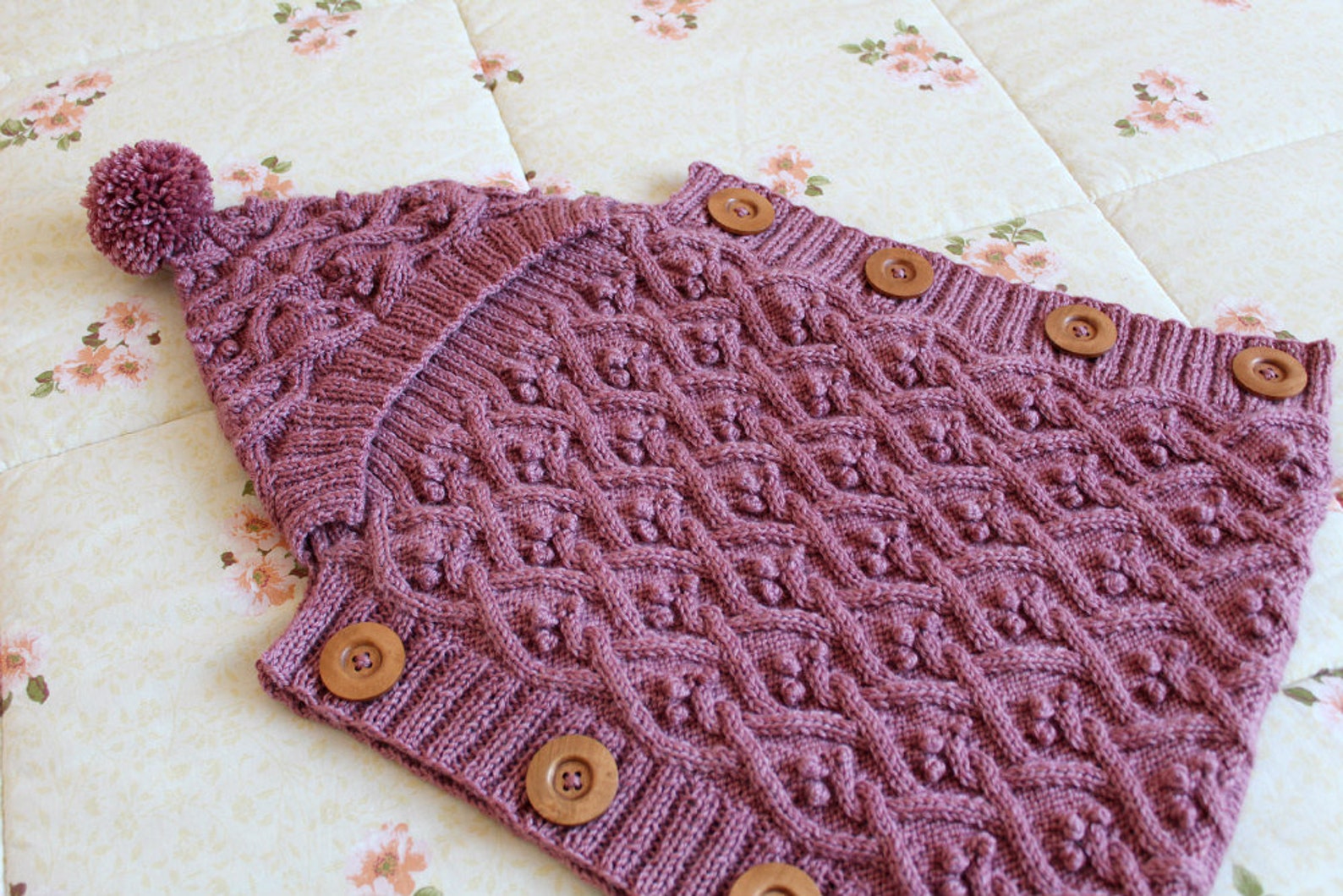 BABY COCOON Knitting Pattern - Eden Cottage Baby Cocoon Pdf Pattern ...