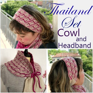 KNITTING PATTERN ebook Brioche Cowl and Headband learn two colors brioche great for knitting beginner Instant Download knit brioche patterns