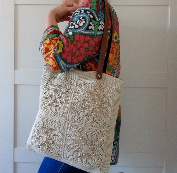 Crochet Tote Bag Pattern Pdf Lined Crochet Bag Step by Step