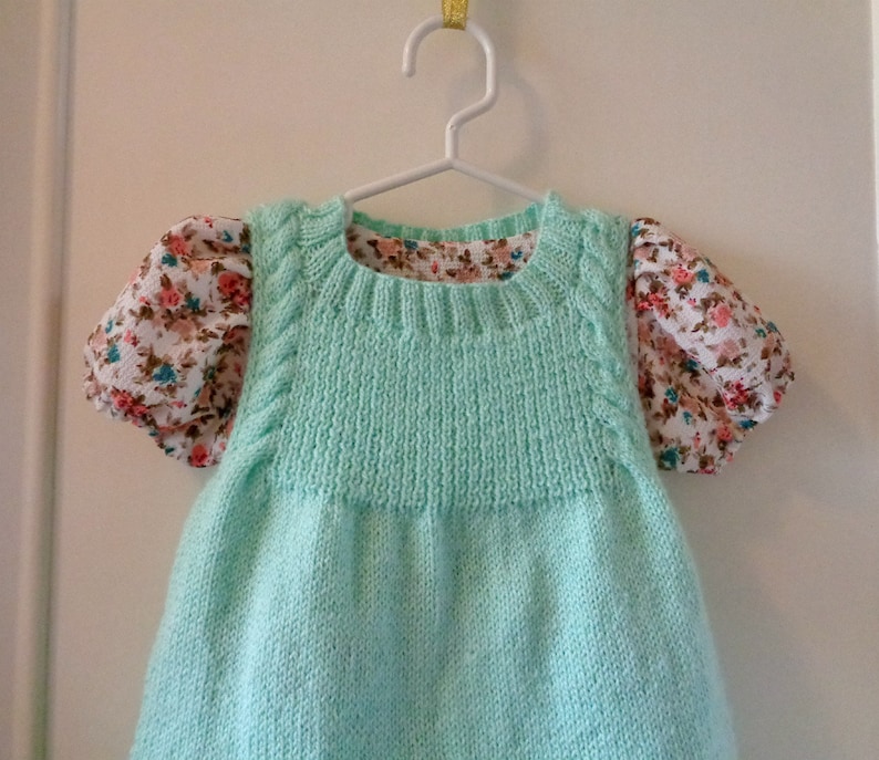 KNITTING PATTERN BABY Dress Lucille Baby Jumper Dress Lace Etsy