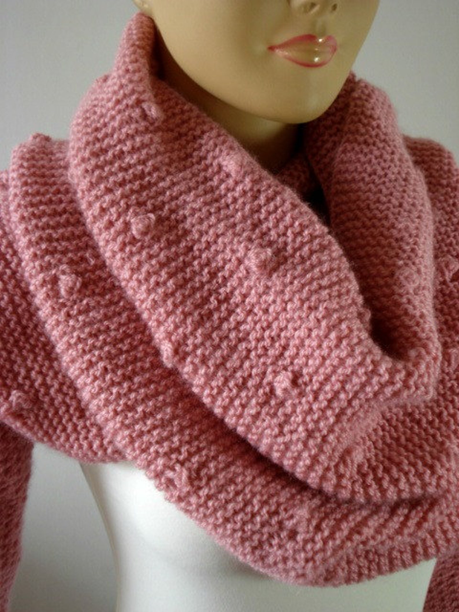 Knitting Pattern: Celine Hooded Scarf With Sleeves (PDF Download) - Etsy