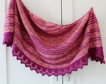 KNITTING PATTERN SHAWL - Loving Key West Shawl - easy knitting shawl wrap pattern pdf Pattern instant download lace knitting wrap pattern