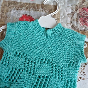 Modèle de tricot Robe bébé enfant en bas âge Robe bébé Rosalinda tailles 0-3, 3-6, 12 mois et 24 mois robe en tricot de dentelle pour bébé modèle pdf image 4