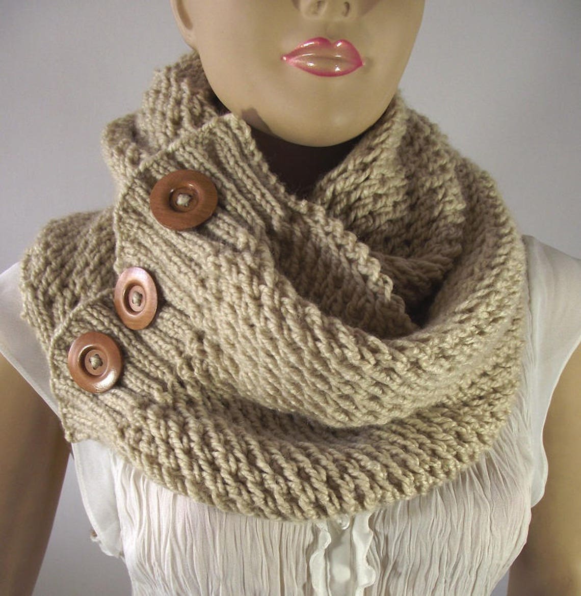 KNITTING PATTERN SCARF Big Scarf Patterns Loulou Scarf Cowl Etsy