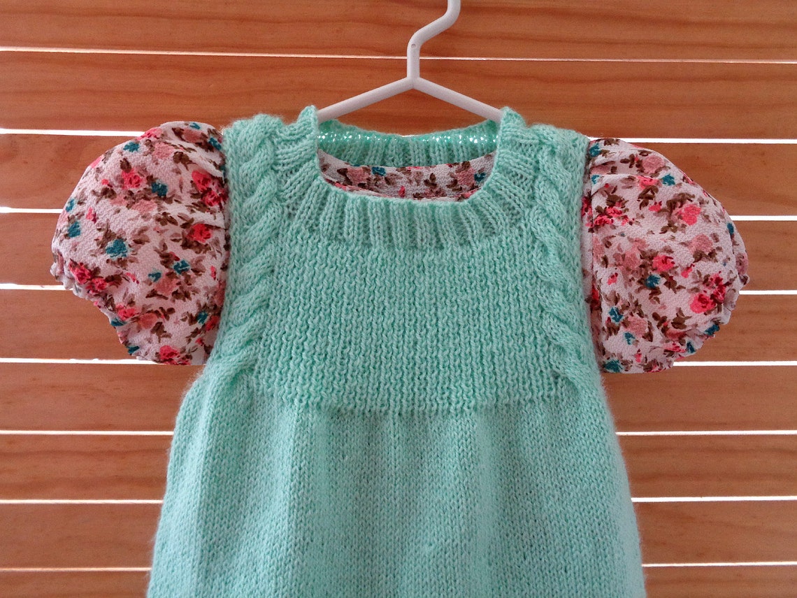 KNITTING PATTERN BABY Dress Lucille Baby Jumper Dress Lace - Etsy