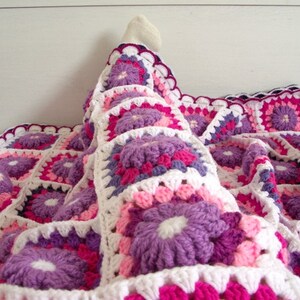 CROCHET PATTERN BLANKET Majesty Blanket granny squares blanket flowers blanket crocheted baby blanket pdf instant download motif flowers image 2