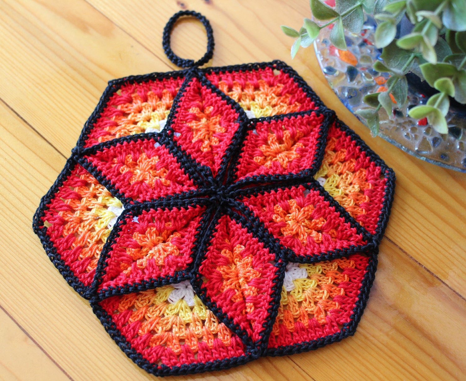 CROCHET PATTERN Pot Holder Lucky Star Pot Holder Easy Crochet -  Denmark