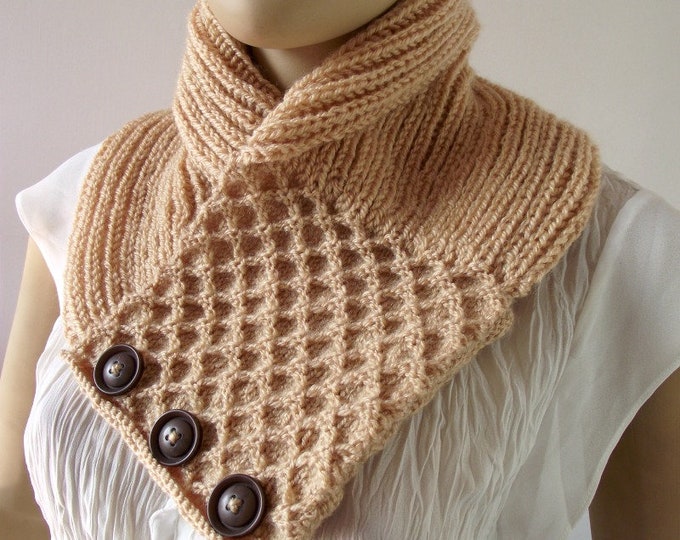 KNITTING PATTERN Hood Scarf With Sleeves Celine Hooded Scarf Cowl ...