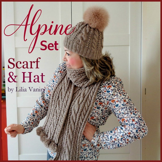 bufanda con gorro tejido