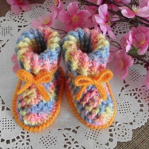 HÄKELANLEITUNG Booties Babyschuhe - Alegria Baby Häkelanleitung Babyschuhe Instant Download Baby Häkelanleitung Booties