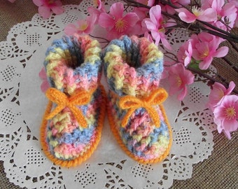 CROCHET PATTERN Booties Baby shoes - Alegria Baby crochet Shoes Pattern handmade baby booties Instant Download Baby crochet patterns boots