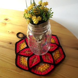 CROCHET PATTERN Pot Holder Lucky Star Pot Holder easy Crochet pattern Tea Pot Holder Granny square crochet pdf pattern Instant Download image 4