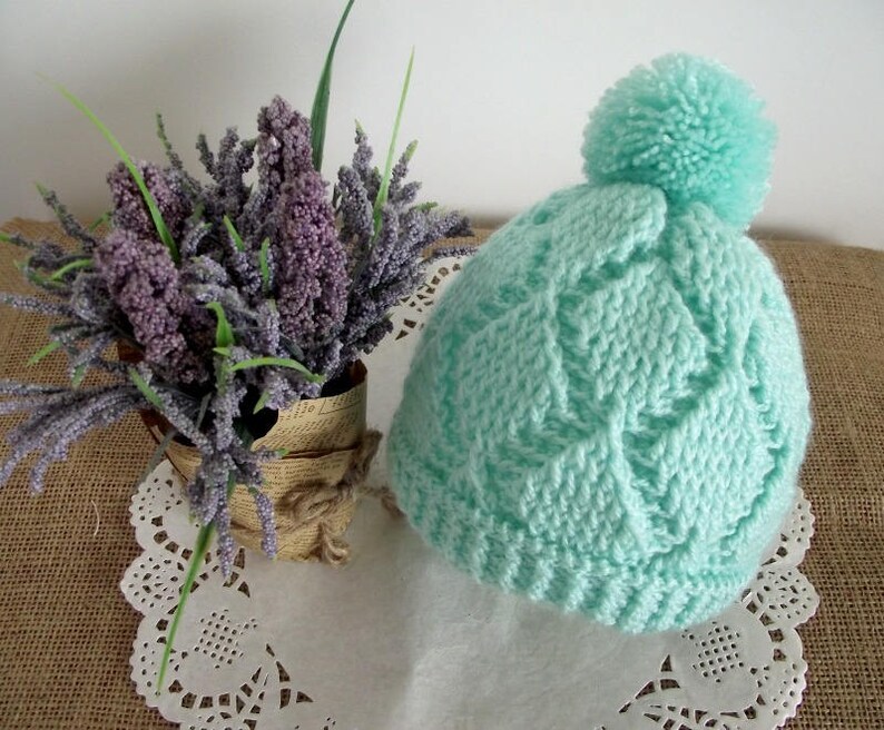 CROCHET PATTERN Baby Crochet Hat Diamonds Baby Hat Beanie Pattern pdf pattern for babies Instant Download image 4