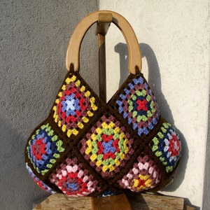 CROCHET BAG PATTERN Crochet Granny Squares Bag Martha Bag Handbag ...