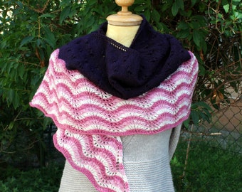 KNITTING SHAWL PATTERN Italian Vineyards Shawl easy knitting shawl pattern lace shawl women shawls watch Video pdf pattern Instant Download