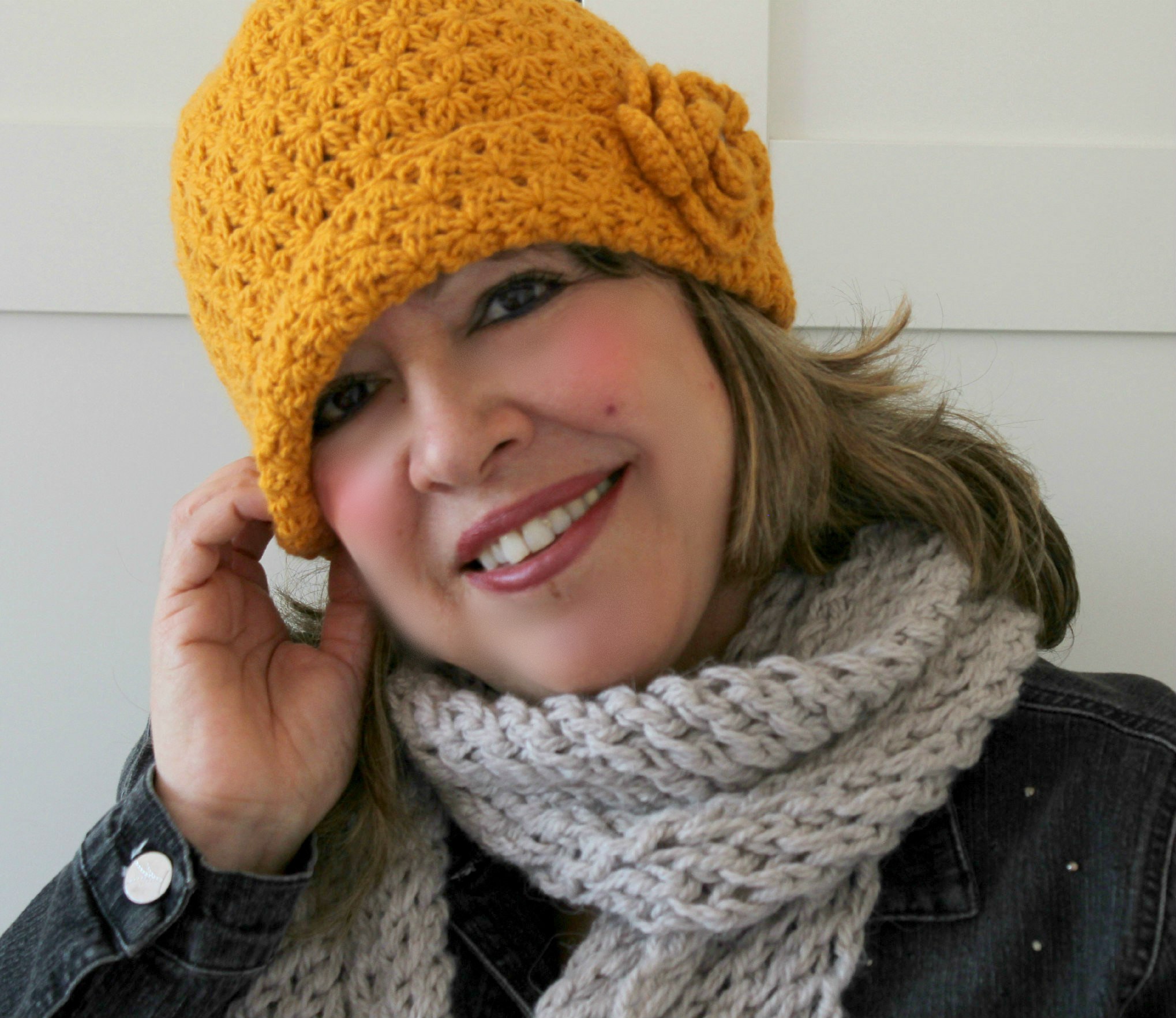 Side Flower Beanie - Etsy UK