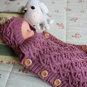 BABY COCOON Knitting Pattern - Eden Cottage Baby Cocoon Pdf Pattern ...