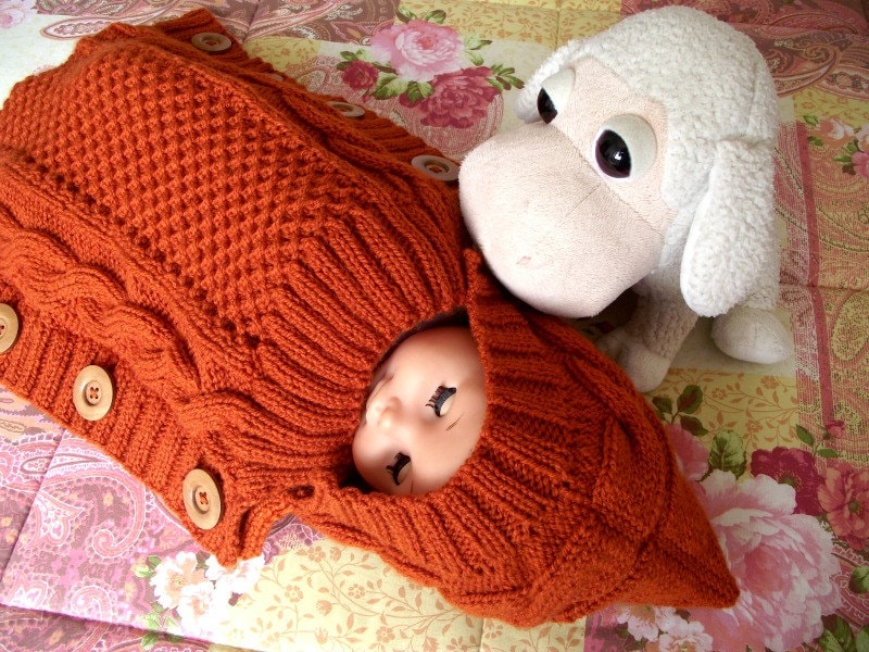 BABY COCOON Knitting Pattern Sweet Snuggle Baby Cocoon Pdf | Etsy UK
