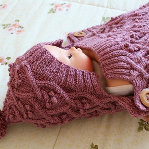 BABY COCOON Knitting Pattern - Eden Cottage Baby Cocoon Pdf Pattern ...