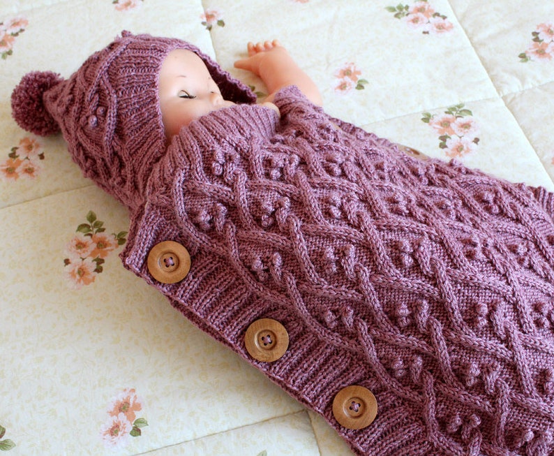 BABY COCOON Knitting Pattern - Eden Cottage Baby Cocoon Pdf Pattern ...