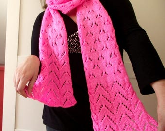 KNITTING PATTERN Scarf - Secret Love Scarf - Lace Scarf Knitting pdf pattern Instant Download fall winter scarf lace knit cowl scarf