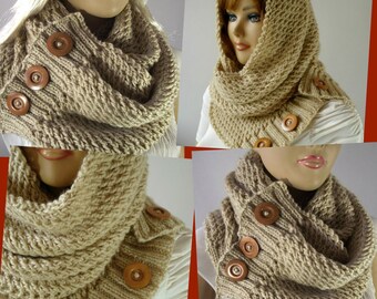 【riAndco】24FW★ Basic Knit Muffler Cowl Knitting Pattern, Thick and Thin Yarn, Beginner