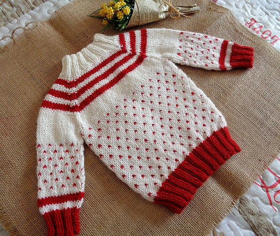 KNITTING PATTERN Baby Sweater Candy Baby Sweater Raglan - Etsy