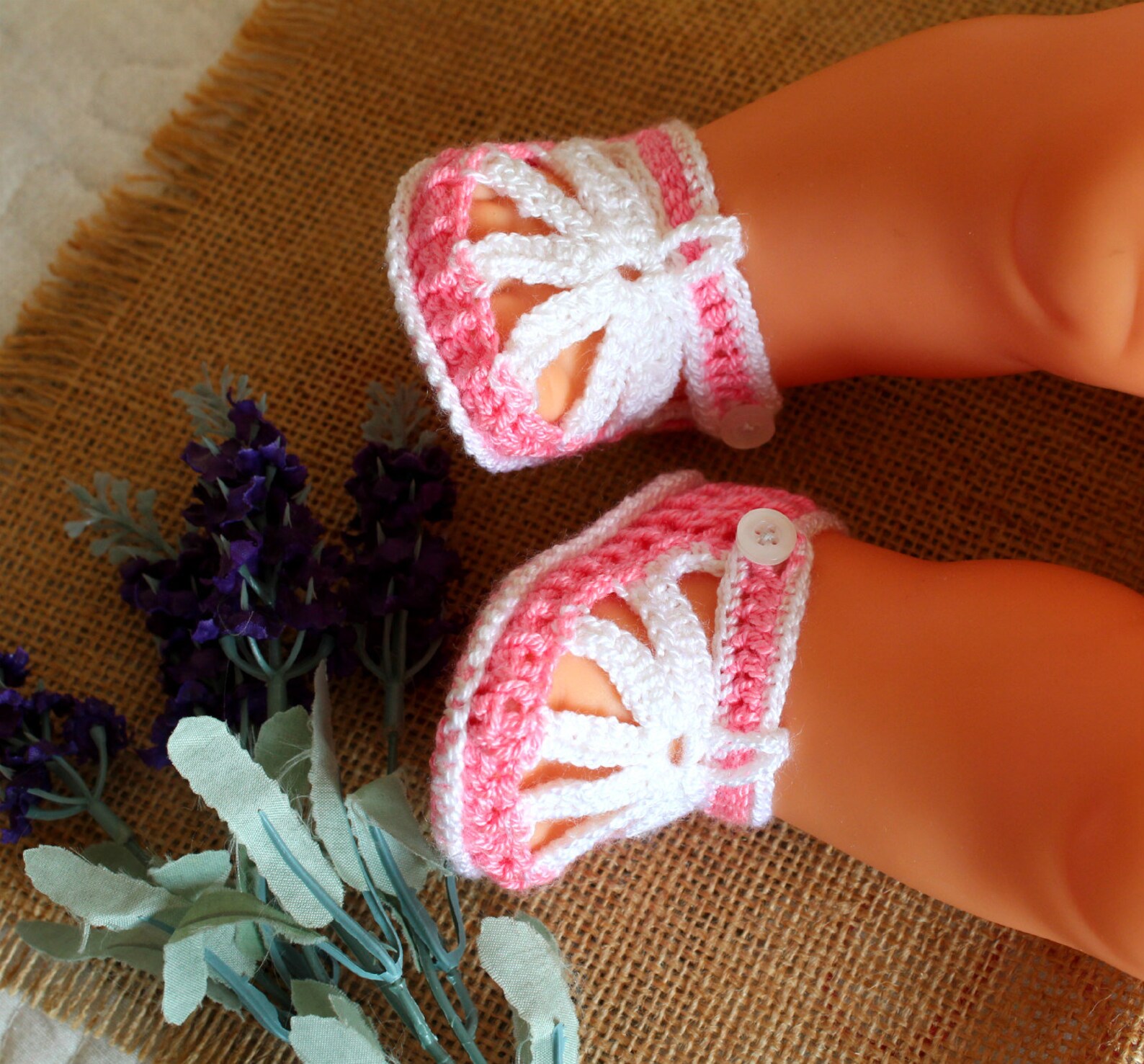 Baby Sandals Crochet Pattern Sandalito Baby Shoes Easy Etsy