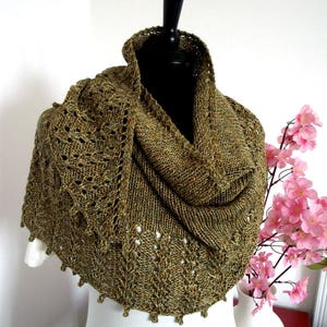 KNITTING SHAWL PATTERN - Eternity Shawl Pattern, Lace Shawl Knit Pattern pdf knitting pattern instant download easy lace shawl pattern