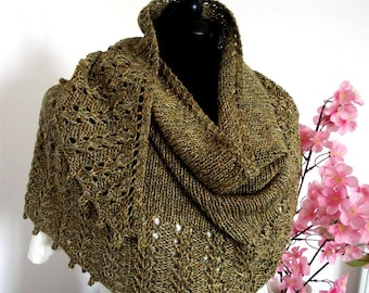 KNITTING SHAWL PATTERN - Eternity Shawl Pattern, Lace Shawl Knit Pattern pdf knitting pattern instant download easy lace shawl pattern