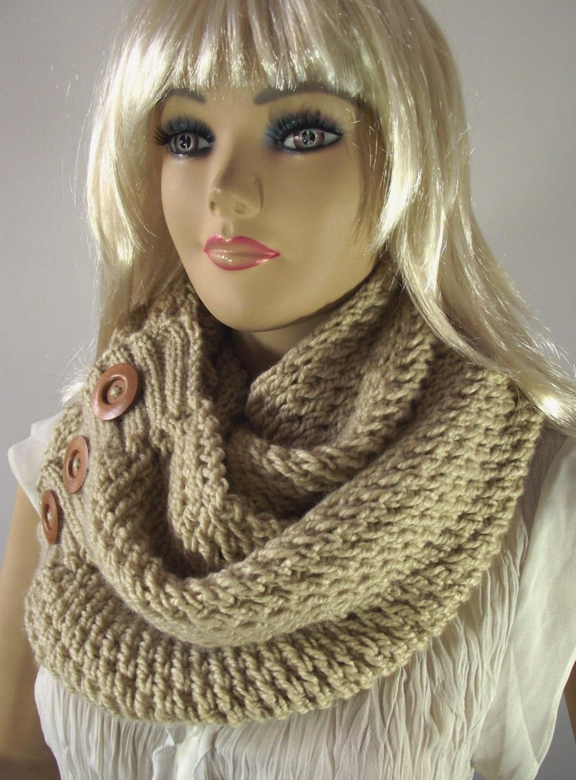 KNITTING PATTERN SCARF Big Scarf Patterns Loulou Scarf Cowl Etsy