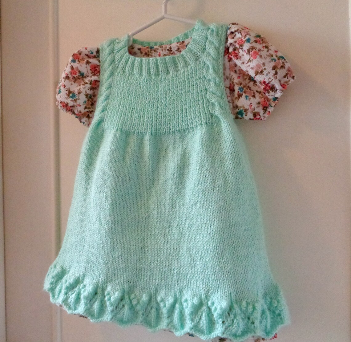 KNITTING PATTERN BABY Dress Lucille Baby Jumper Dress Lace - Etsy
