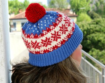 BREIPATROON HOED - Winter Dreams Hat breipatroon, inclusief maten voor baby, peuters en volwassenen, pdf-patroon Direct downloaden