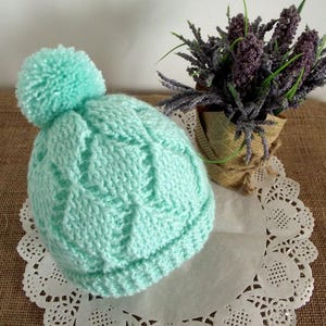 CROCHET PATTERN Baby Crochet Hat Diamonds Baby Hat Beanie Pattern pdf pattern for babies Instant Download image 1