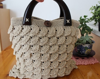 Crochet Bag Pattern MARGARET bag easy crochet pattern handbag pattern-crochet tote bag crochet market bag-Handmade bag-Crochet bag purse PDF