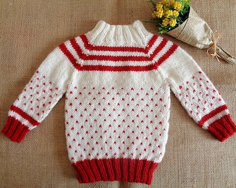 KNITTING PATTERN Baby Sweater - Candy Baby Sweater - raglan stranded color work sizes 0-3 months to 24 months easy knitting pdf pattern