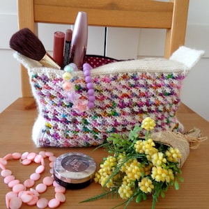 KNITTING BAG pattern Jasmin Bag Purse knit bag cosmetic case knitting bag craft project bag pdf pattern Instant Download
