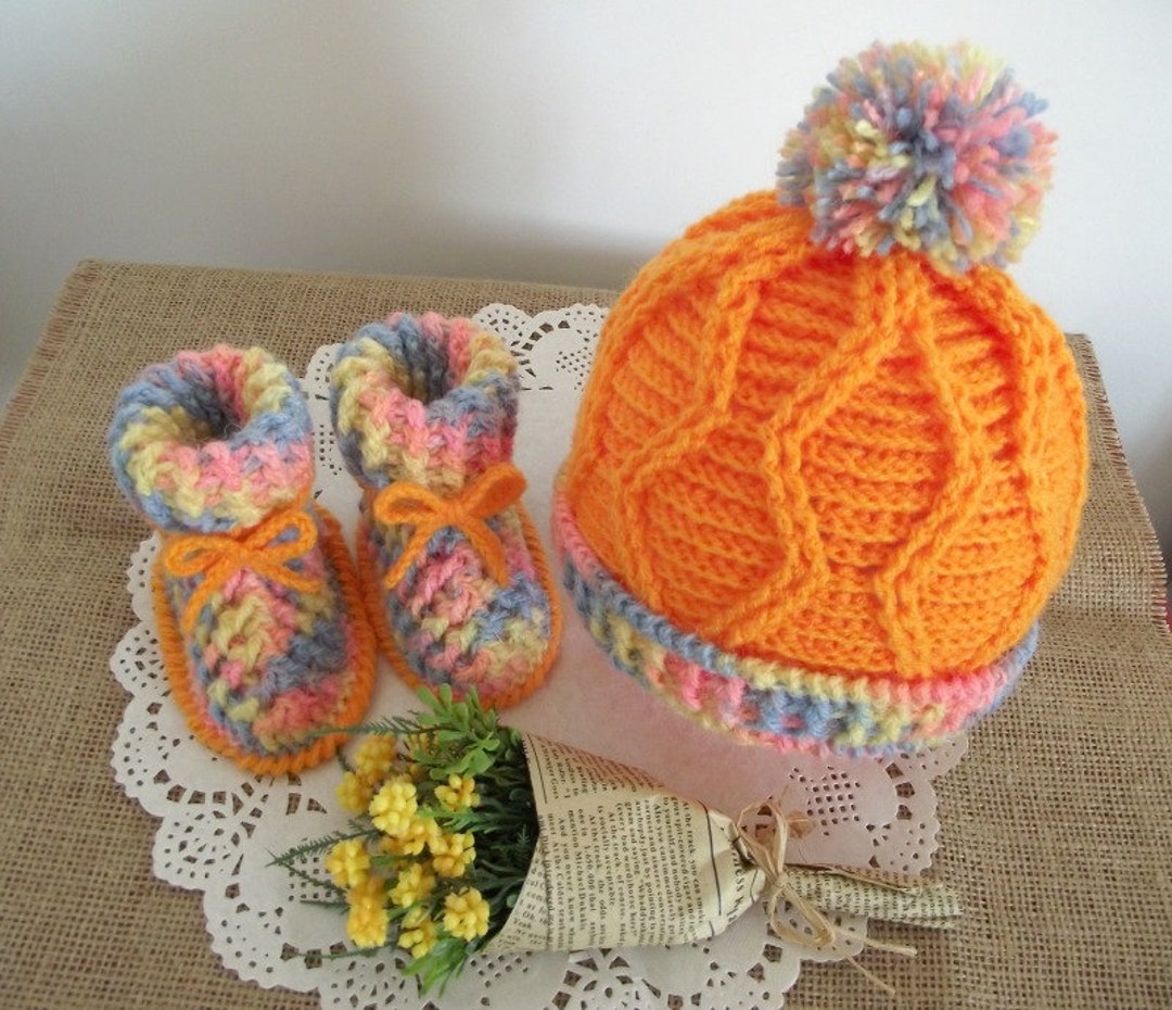 CROCHET PATTERN Baby Hat and Booties Set -alegria Baby Set Crochet ...