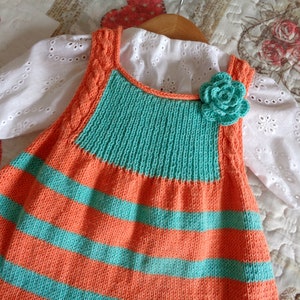 Knitting Pattern Baby Dress Emily Baby Jumper Dress Easy - Etsy